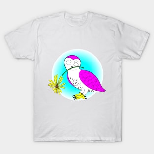 Owl with Flower T-Shirt